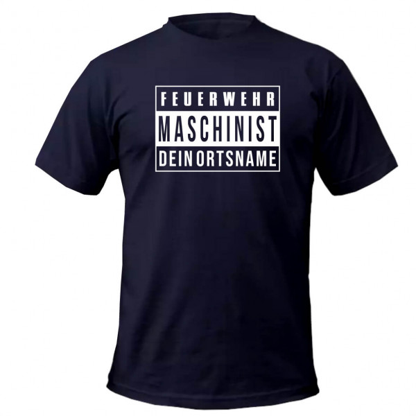 Tshirt Männer I Maschinist +Ortsname